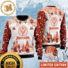 Jagermeister Big Logo Knitting Snowflakes And Pine Tree In Orange And Black Christmas Ugly Sweater