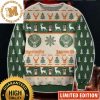 Jagermeister Orange Logo With Deer And Snowflakes Pine Tree Pattern Unique Ugly Sweater 2023