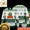 Jagermeister Reindeer Bottle Signature Green And Orange Colorway Knitting Christmas Ugly Sweater 2023
