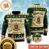 Jameson Irish Whiskey Big Logo Pine Trees Knitting Green Christmas Ugly Sweater