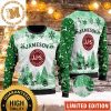 Jameson Irish Whiskey Big Classic Logo Snowflakes Green And Beige Vintage Christmas Ugly Sweater 2023