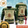 Jameson Irish Whiskey Santa Claus Sleigh Knitting Green Christmas Ugly Sweater