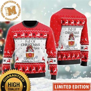 Jim Beam Bourbons Full Of Christmas Spirit Probably Jim Beam Red And White Christmas Ugly Sweater