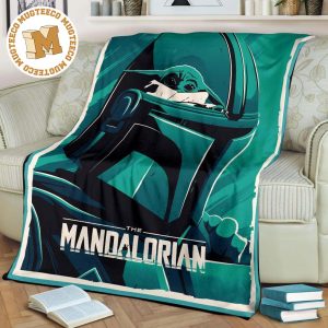 Mandalorian Fleece Blanket Funny Baby Yoda Bounty Hunter
