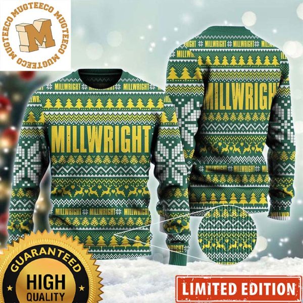 Merry Christmas Millwright Green Christmas Ugly Sweater