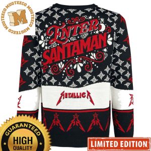Metallica Enter Santaman Knitted Logo Holiday Ugly Sweater 2023