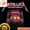 Metallica Logo With Santa Hat Reindeer Black And Red Ugly Christmas Sweater