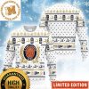 Miller Lite Beer Logo Chevron Pattern Knitting White And Blue Christmas Uglyh Sweater