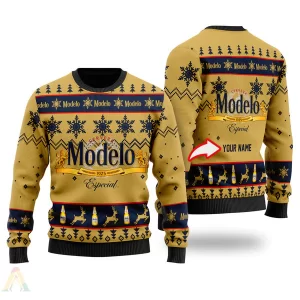 Modelo Especial Beer 1925 In Weed Colorway Knitting Christmas Ugly Sweater