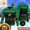 Patron Tequila Christmas Lights With Santa Hat Reindeer Snowy Night Knitting Holiday Ugly Sweater