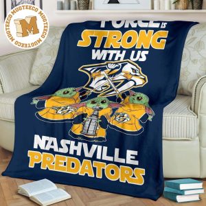 Nashville Predators Baby Yoda Fleece Blanket The Force Strong