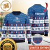 Natural Light Beer Logo Reindeer Snowy Blue Holiday Ugly Sweater