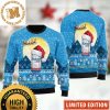 Jim Beam Bottle Cheers Drinker Bells Drinking All The Way Black And Red Knitting Christmas Ugly Sweater