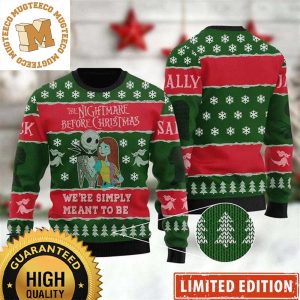 Nightmare Before Christmas Jack & Sally We’re Simply Meant to Be Christmas Knitting Holiday Ugly Sweater