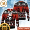Nightmare Before Christmas Jack Skellington Christmas Plan Snowflakes And Chevron Pattern Red Holiday Ugly Sweater
