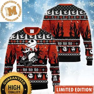 Nightmare Before Christmas Jack Skellington And Zero Horror Christmas Night Holiday Ugly Sweater