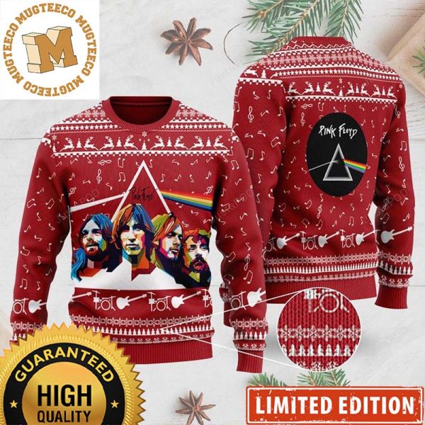 Pink Floyd Rock Band Knitted Red Christmas Ugly Sweater 2023