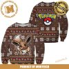 Pokemon Eevee Eeveelutions Cute Knitting Green Christmas Ugly Xmas Sweater 2023
