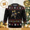 Pokemon Rayquaza Pixel Video Games Style Knitting Pokeball And Snowflakes Green Xmas Ugly Christmas Sweater