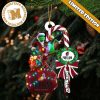Sacramento Kings NBA Grinch Candy Cane Personalized Xmas Gifts Christmas Tree Decorations Ornament