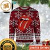 Rolling Stones Band Caricatures And Santa Monkey Christmas Ugly Sweater 2023