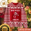 Rolling Stones Grinch Tongue Green Ugly Christmas Sweater