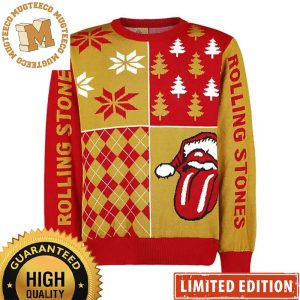 Rolling Stones Xmas Vibe Vintage Ugly Christmas Sweater