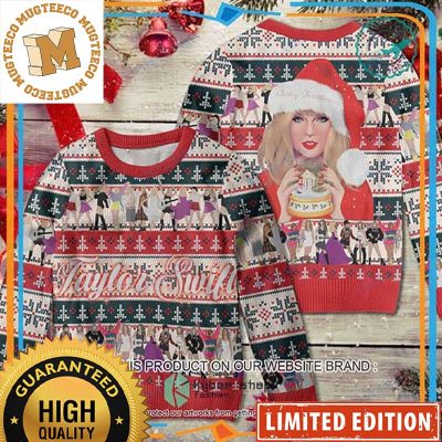 Taylor Swift Singer Santa Taylor Ugly Christmas Sweater 2023 - Mugteeco