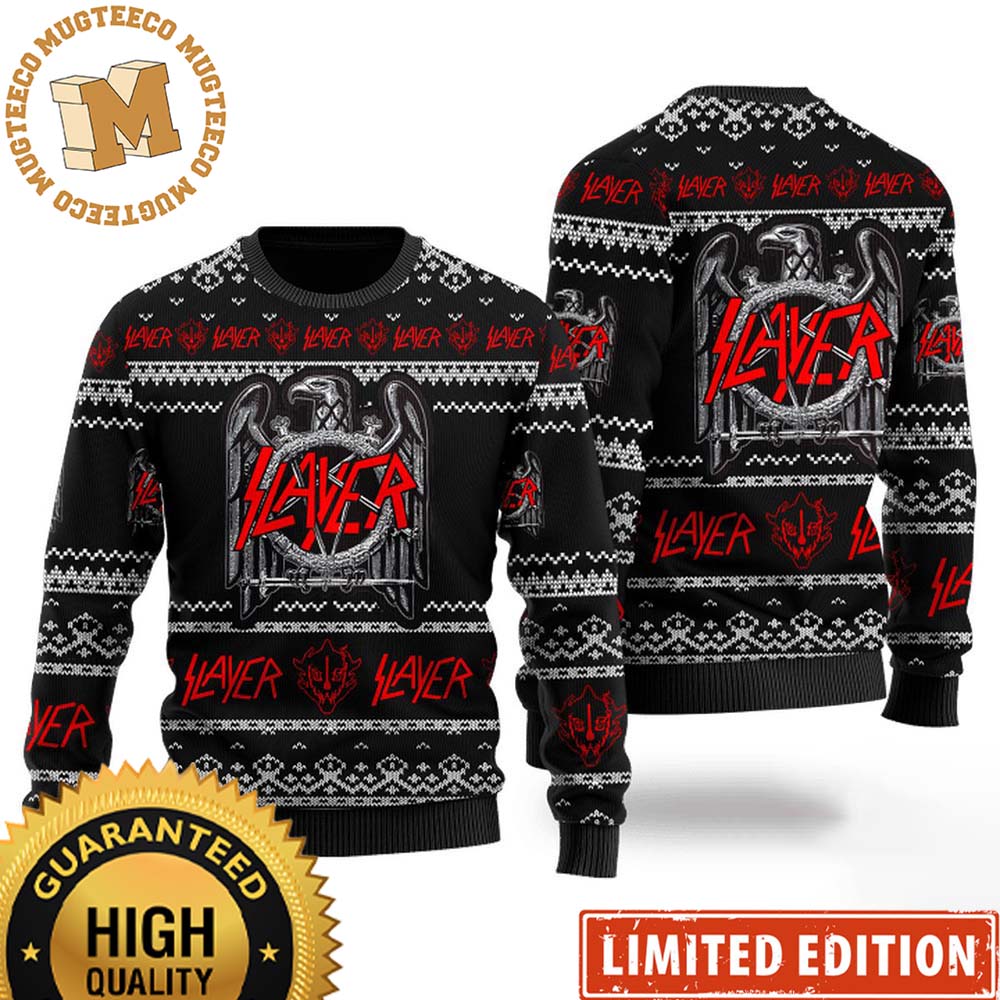 Slayer Band Knitting Christmas Ugly Sweater