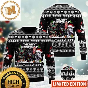Star Wars Boba Fett Dark Vader And Stormtrooper Merry Christmas Holiday Ugly Sweater 2023