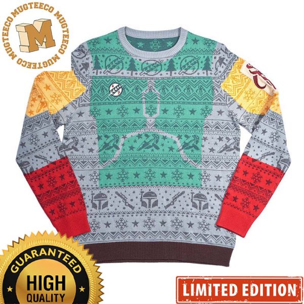 Star Wars Boba Fett Symbols Knitting Christmas Ugly Sweater