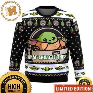 Star Wars Cute Baby Yoda What Child Is This Christmas Ugly Sweater