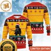 Star Wars Cute Chibi Characters Snowflakes Knitting Pattern Red Christmas Ugly Sweater