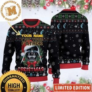 Star Wars Darth Vader Signature I’m Your Father Personalized Snowflakes Knitting Black Christmas Ugly Sweater