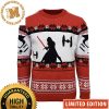 Star Wars Luke Vs Darth Vader Scene Knitting Snowflakes Christmas Ugly Sweater