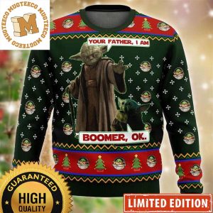 Star Wars Yedi Yoda And Baby Yoda I’m Your Father With Grogu Knitting Pattern Christmas Ugly Sweater 2023