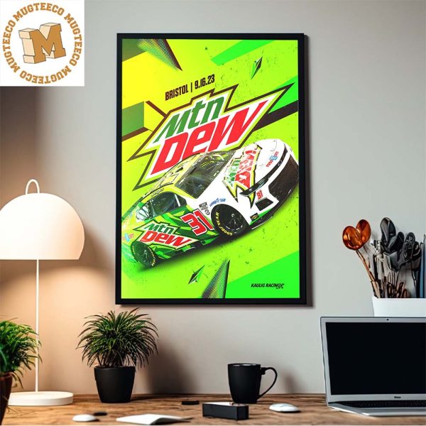 The Iconic Mountain Dew At Bristol Motor Speedway Sep 16 2023 Home Decor Poster Canvas