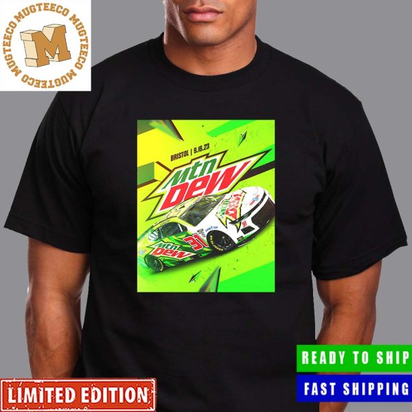 The Iconic Mountain Dew At Bristol Motor Speedway Sep 16 2023 Poster Vintage T-Shirt