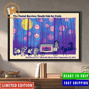 The Postal Service Death Cab For Cutie New Haven Ct Westville Music Bowl September 10 2023 Home Decor Poster Canvas