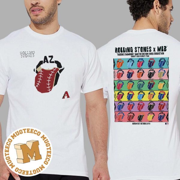 The Rolling Stones x Arizona Diamondbacks Vinyl MLB Hackney Diamonds Limited Edition Unisex T-Shirt