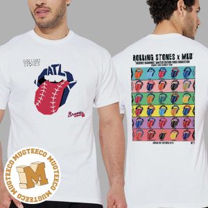 The Rolling Stones x Atlanta Braves Vinyl MLB Hackney Diamonds Limited Edition Unisex T-Shirt
