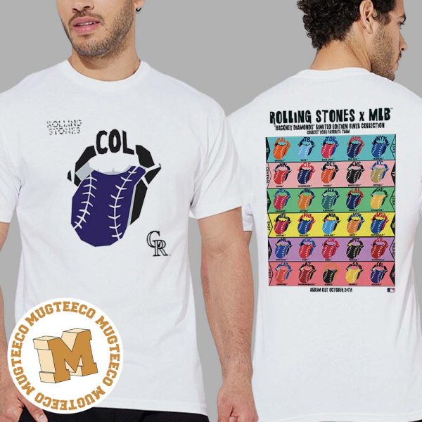 The Rolling Stones x Colorado Rockies Vinyl MLB Hackney Diamonds Limited Edition Classic T-Shirt