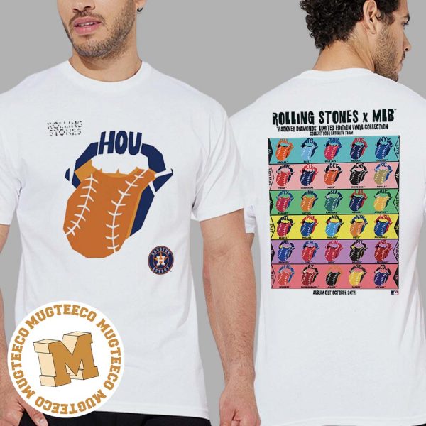 The Rolling Stones x Houston Astros Vinyl MLB Hackney Diamonds Limited Edition Unisex T-Shirt