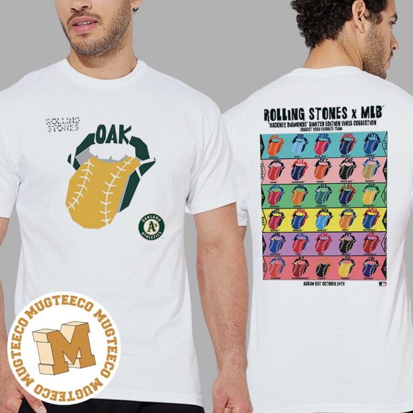The Rolling Stones x Oakland Athletics Vinyl MLB Hackney Diamonds Limited Edition Classic T-Shirt