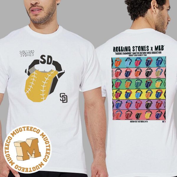 The Rolling Stones x San Diego Padres Vinyl MLB Hackney Diamonds Limited Edition Classic T-Shirt