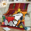 Snoopy The Red Baron Riding Fleece Blanket For Bedding Decor