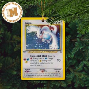 2000 Pokemon Neo Genesis 1st Edition Holo Lugia Rare Card Personalized Name Christmas Ornament