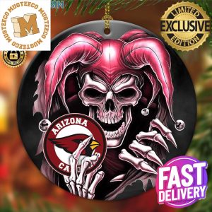 Arizona Cardinals NFL Skull Joker Christmas Tree Decorations Ornament
