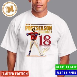 Arizona Diamondbacks Ketel Marte MLB Postseason Record 18 Game Hitting Streak Essentials T-Shirt