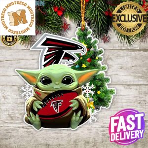 Atlanta Falcons Baby Yoda NFL Christmas Tree Decorations Ornament
